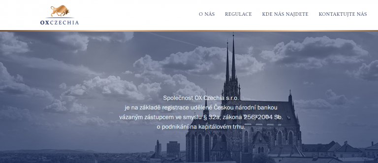 Webová stránka OX Czechia