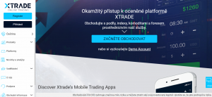 Web společnosti Xtrade