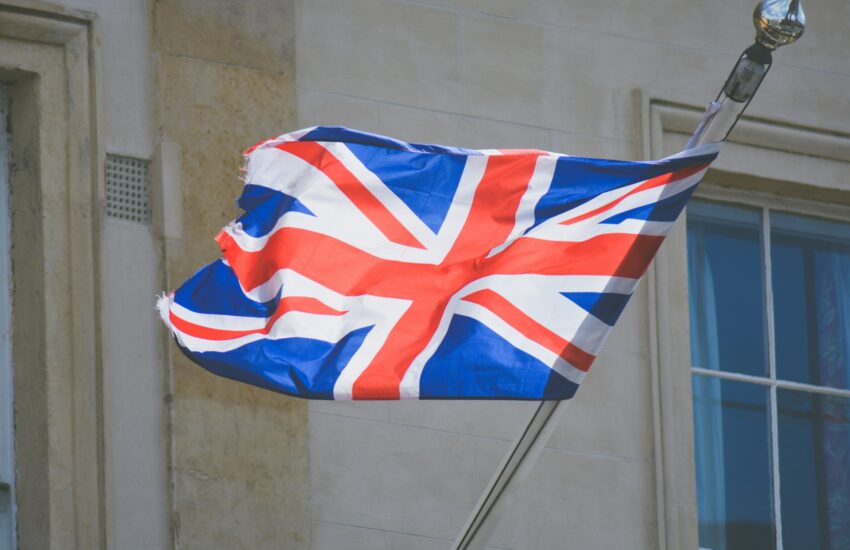 Vlající Britská vlajka