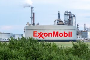 exxonmobil, továrna, dým, budovy