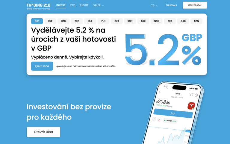 Recenze Trading 212, poplatky, investice, broker