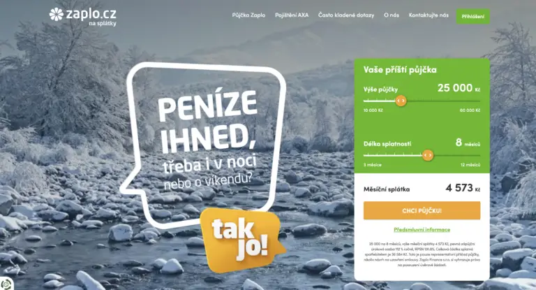 Zaplo na splátky – web