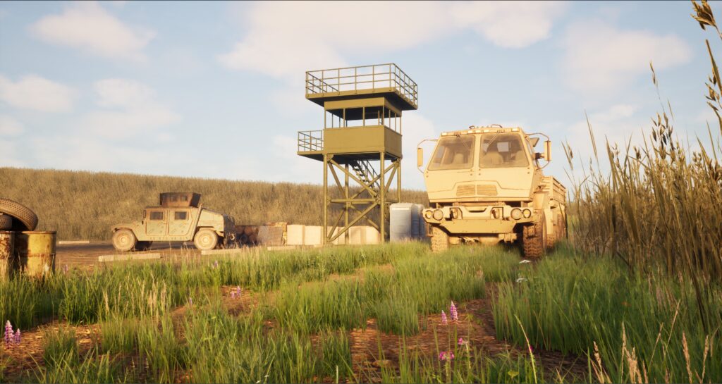 Pohled na virtuální výcvikové prostředí 