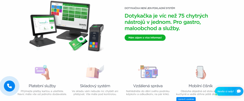 pokladna, sklad, rezervace 