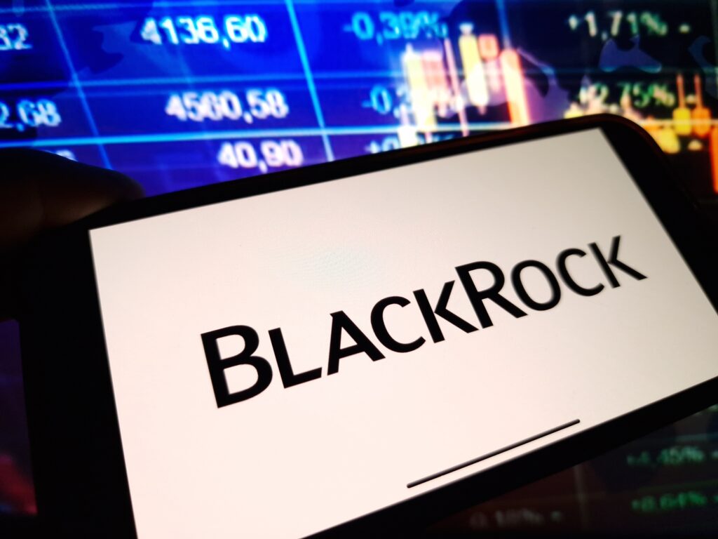 Konskie Poland - January 07 2024 BlackRock company logo displayed on mobile phone screen - Tradeinfo.cz BlackRock
Nasdaq