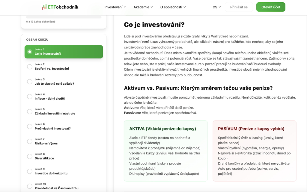 Investiční akademie - Tradeinfo.cz Investiční akademie