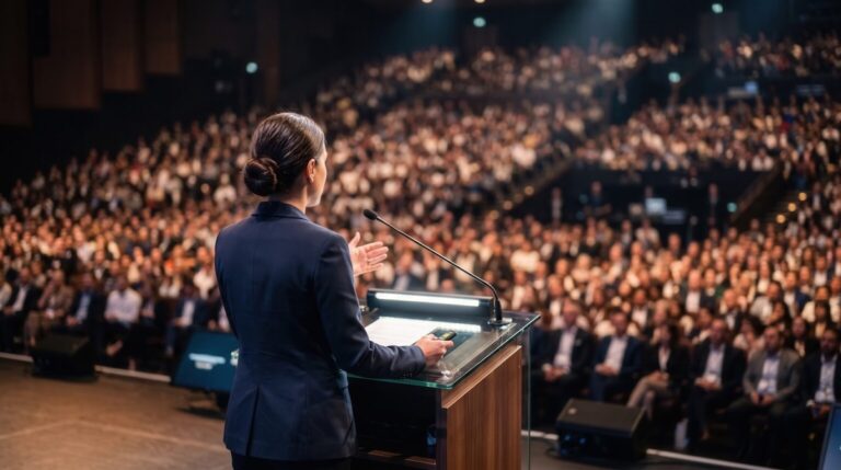 Přednáška. Zdroj fotky: Adobe Stock (Generováno AI)