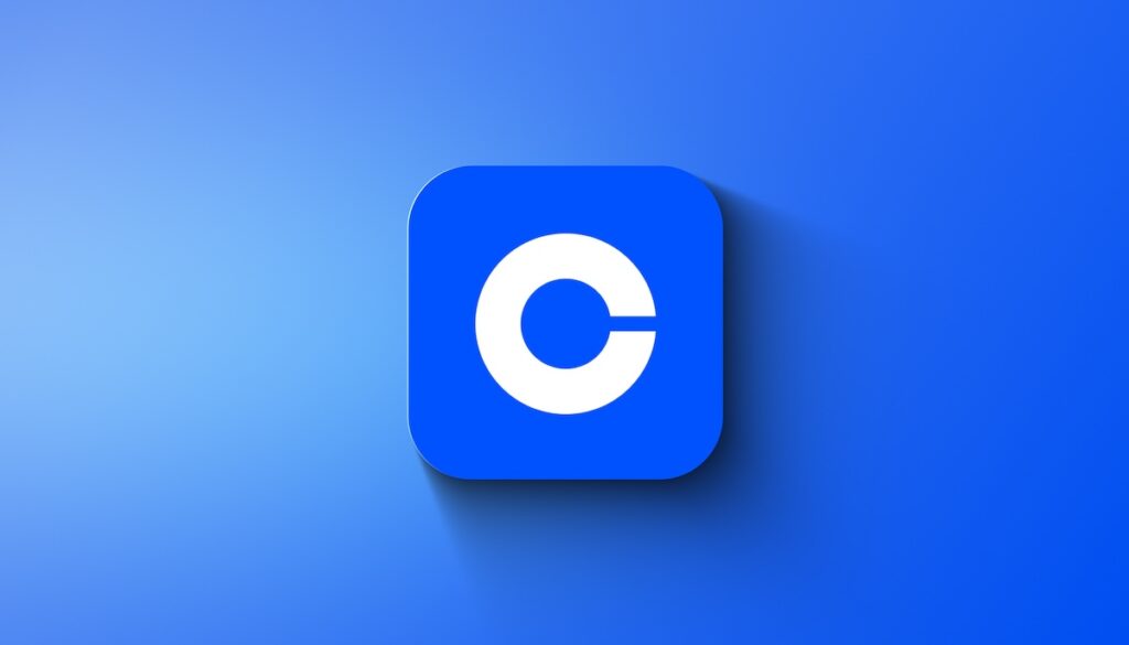 Agadir Morocco - April 2023 Coinbase Logo in a Gradient Background - Tradeinfo.cz Coinbase akcie